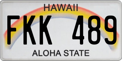 HI license plate FKK489