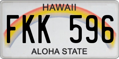 HI license plate FKK596