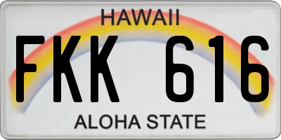 HI license plate FKK616