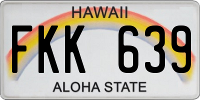 HI license plate FKK639