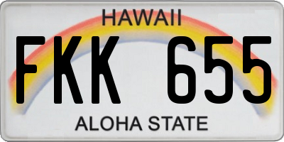 HI license plate FKK655