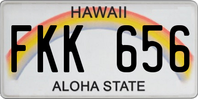 HI license plate FKK656