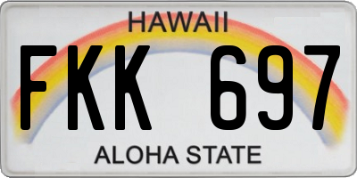 HI license plate FKK697