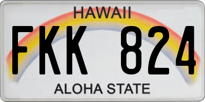 HI license plate FKK824