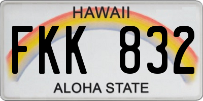 HI license plate FKK832