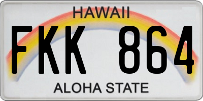 HI license plate FKK864
