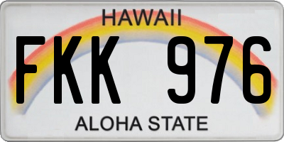 HI license plate FKK976