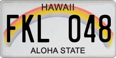 HI license plate FKL048