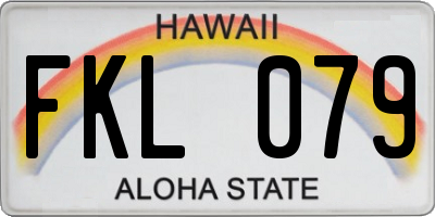 HI license plate FKL079