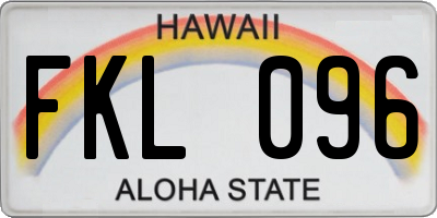HI license plate FKL096