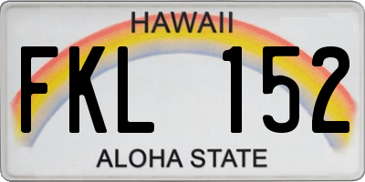 HI license plate FKL152