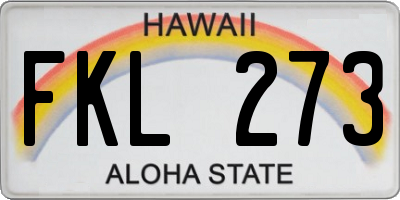 HI license plate FKL273