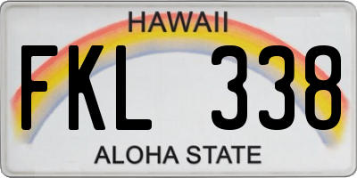 HI license plate FKL338