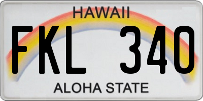 HI license plate FKL340