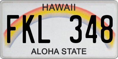 HI license plate FKL348