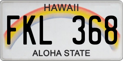 HI license plate FKL368