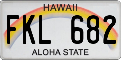 HI license plate FKL682