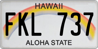 HI license plate FKL737
