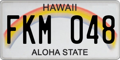 HI license plate FKM048