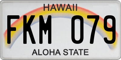 HI license plate FKM079