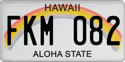 HI license plate FKM082