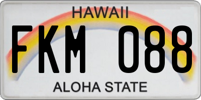 HI license plate FKM088