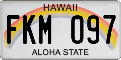 HI license plate FKM097