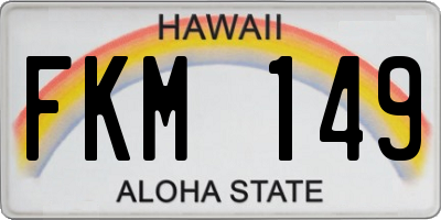 HI license plate FKM149