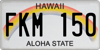 HI license plate FKM150