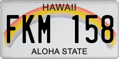 HI license plate FKM158