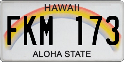 HI license plate FKM173