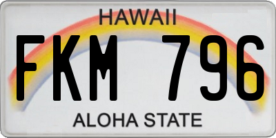 HI license plate FKM796