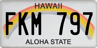 HI license plate FKM797
