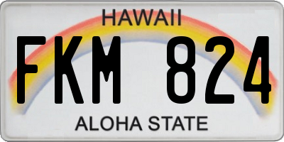 HI license plate FKM824