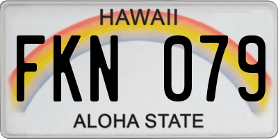HI license plate FKN079
