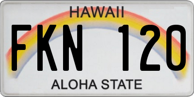 HI license plate FKN120