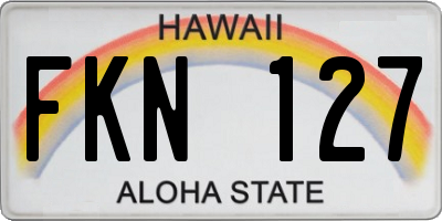 HI license plate FKN127