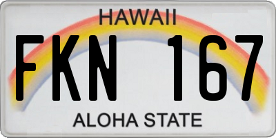 HI license plate FKN167