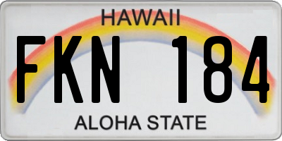 HI license plate FKN184
