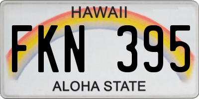 HI license plate FKN395