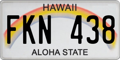 HI license plate FKN438