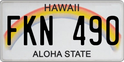 HI license plate FKN490