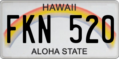 HI license plate FKN520