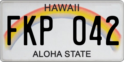 HI license plate FKP042
