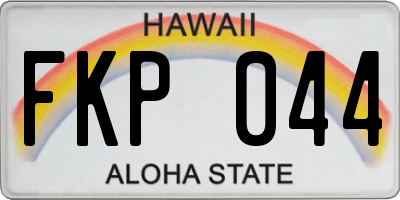 HI license plate FKP044