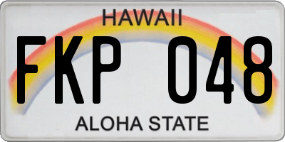HI license plate FKP048