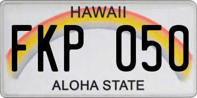 HI license plate FKP050