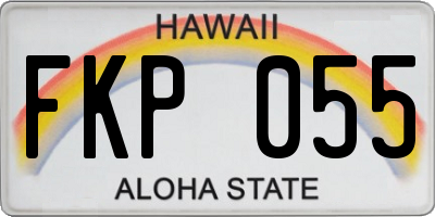 HI license plate FKP055