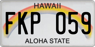 HI license plate FKP059