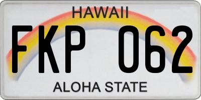 HI license plate FKP062